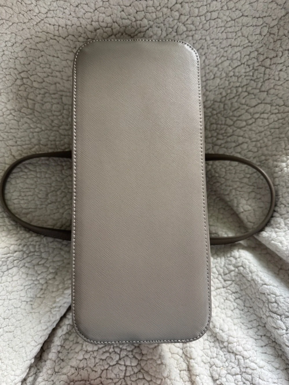 kate spade taupe Saffiano dome satchel with gold logo - Picture 5 of 14